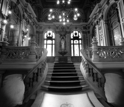 Staircase Black and White